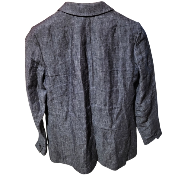 Banana Republic Women’s Linen One Button Blazer Chambray Blue Size 8 - Picture 2 of 7